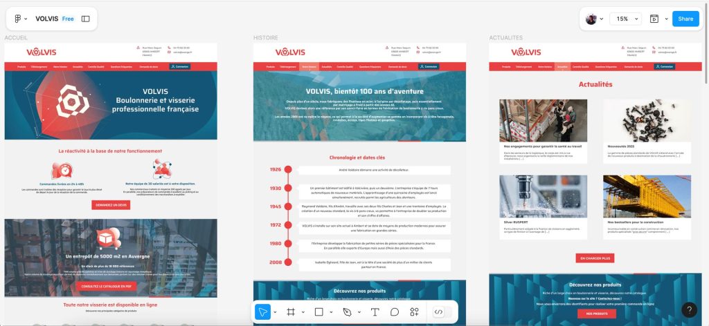 camille-auboussu-maquette-site-web-ambert communication design site web graphisme volvis industrie